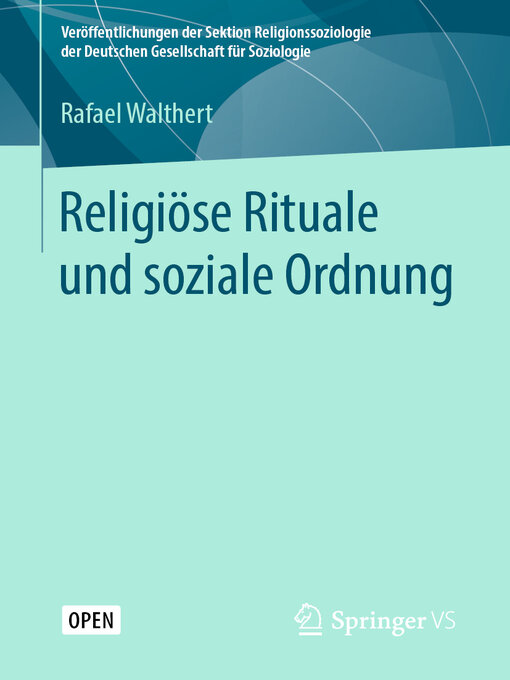 Title details for Religiöse Rituale und soziale Ordnung by Rafael Walthert - Available